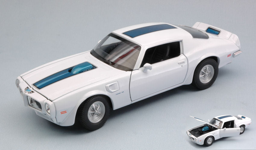 Pontiac Firebird Trans Am 1972 White W/blue Stripe -27 – Welly 1:24