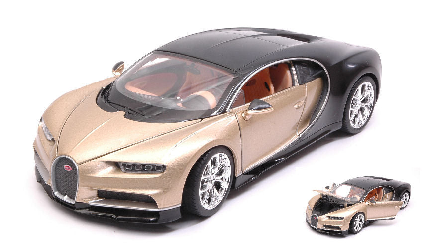 Bugatti Chiron Gold Black -27 – Welly 1:24