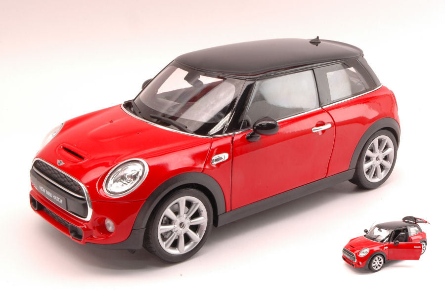 New Mini Hatch 2014 Red W/black Roof – Welly 1:18