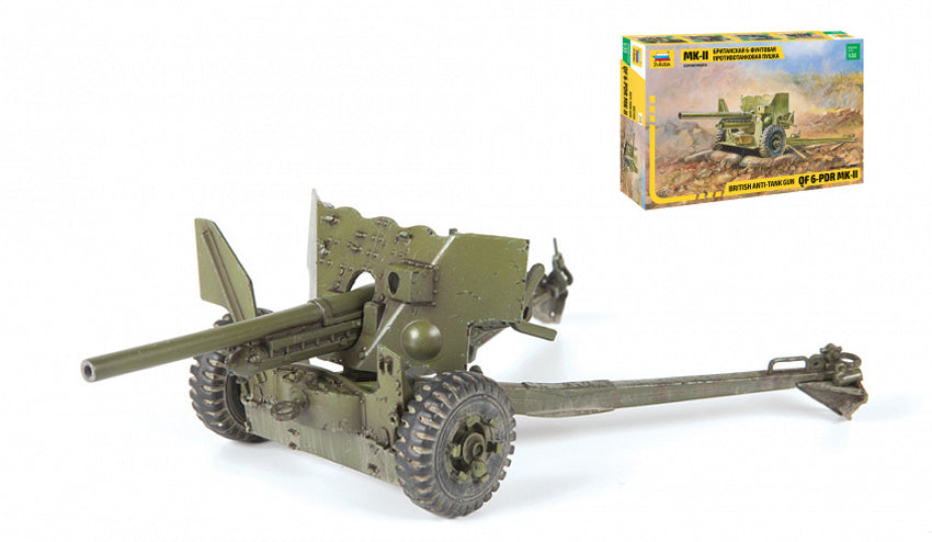 British Anti Tank Gun Qf 6 Pdr Mk Ii Kit – Zvezda 1:35