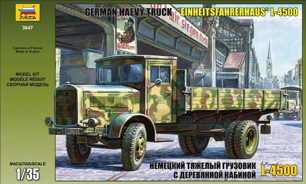 Ger.heavy Truck L-4500S Einheitskabine Kit – Zvezda 1:35