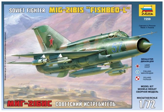 MIG-21 Bis Fishbed-l Kit – Zvezda 1:72