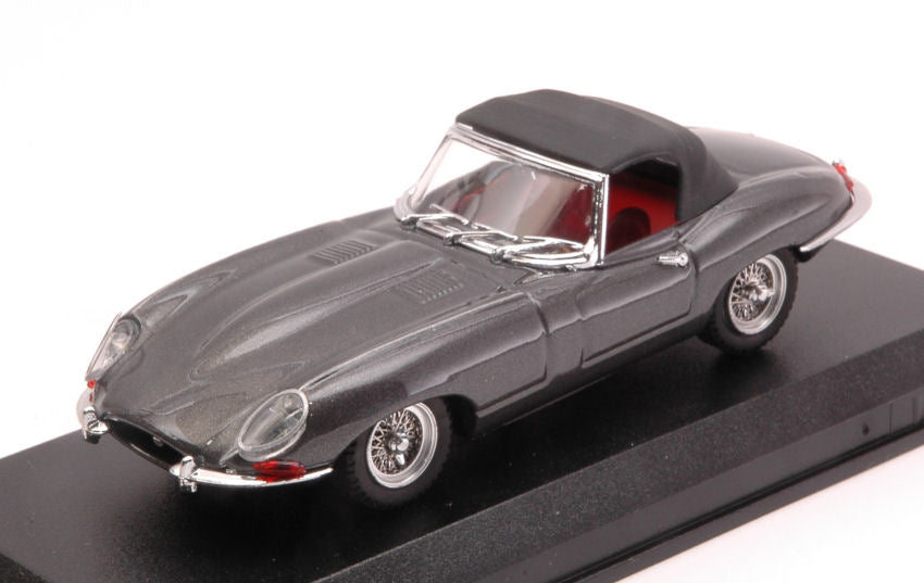 Jaguar E Spider Soft Top 1961 Gunmetal – Best Model 1:43