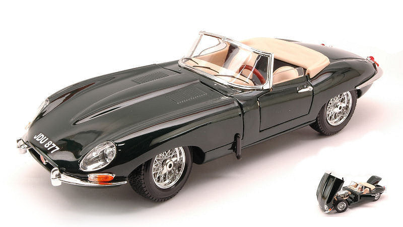 Jaguar E Cabrio 1961 verde 1:18 – Bburago