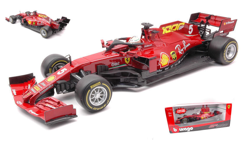 Ferrari F1 SF1000 N.5 1000th Tuscany GP 2020 Sebastian Vettel – Burago 1:18