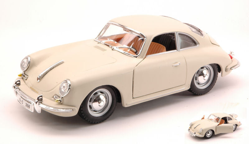 Porsche 356 B Coupe' 1961 White-cream – Burago 1:24