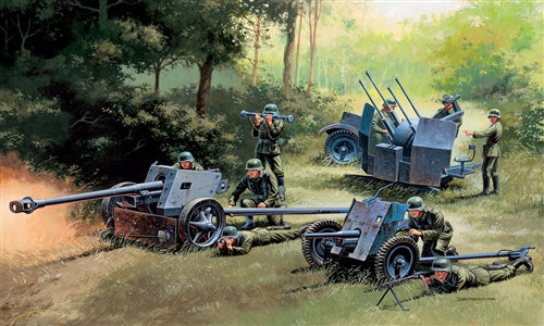 Guns Set Pak 35 - Pak 40 - Flack 38 Kit – Italeri 1:72