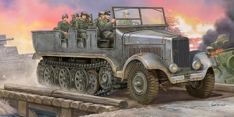German Sd.kfz.halbkettenzugmaschine Artillerieausfuhrung Kit – Trumpeter 1:35