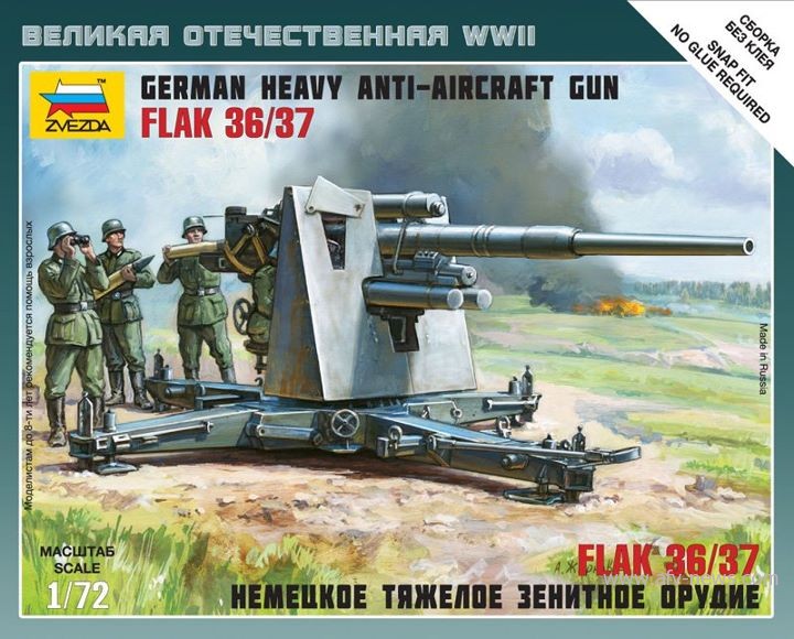 German 88 Mm Flak 36 Kit – Zvezda 1:72