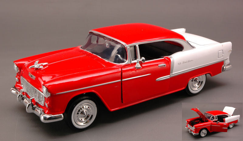 Chevy Bel Air 1955 Red/white – MotorMax 1:24