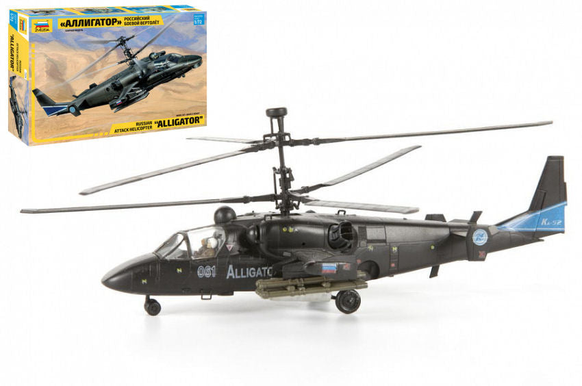 Kamov Ka 52 Alligator Elicopter Kit – Zvezda 1:72