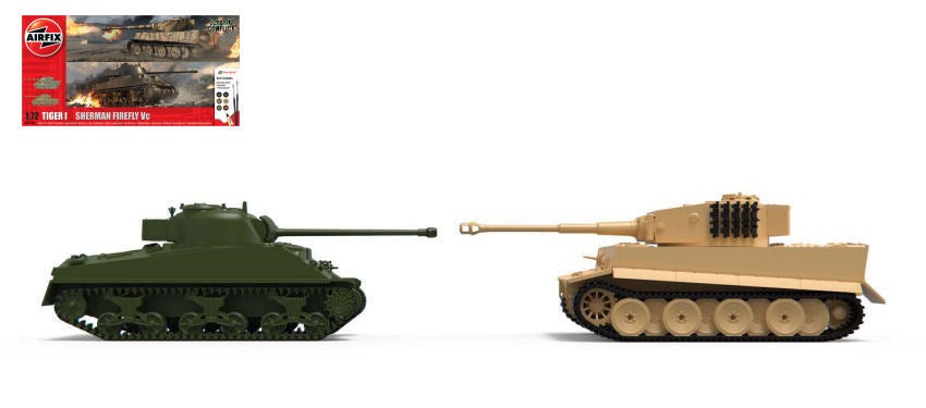 Classic Conflict Tiger 1 Vs Sherman Firefly Kit – Airfix 1:72