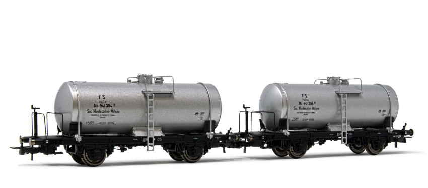 Fs 2-UNIT Pack 2-AXLES Wagons Big Tank Montecatini Livery Ep.iii – Rivarossi 1:87