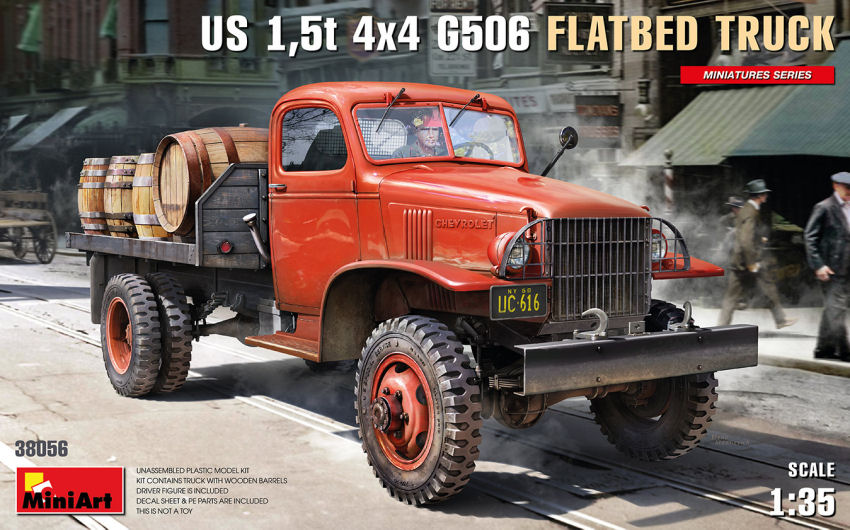 US 1,5 T 4x4 G506 Flatbed Truck Kit – Miniart 1:35