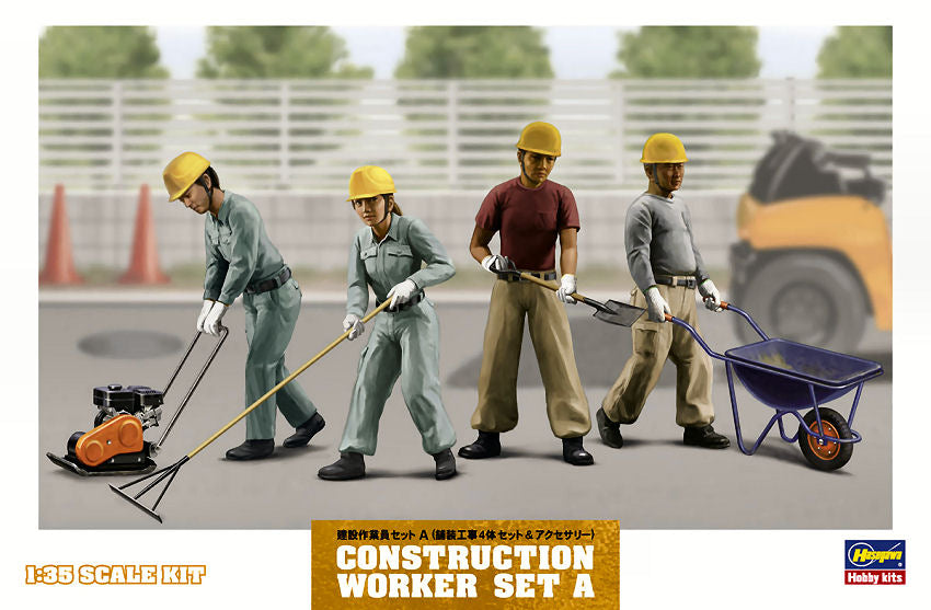 Construction Worker Set A Kit – Hasegawa 1:35