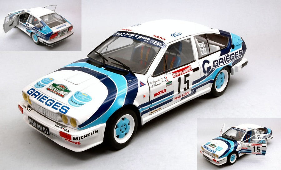 Alfa Romeo Gtv6 N.15 Rally Des Garrigues 1986 C.Rigollet-M.Bathelot 1:18 – Solido