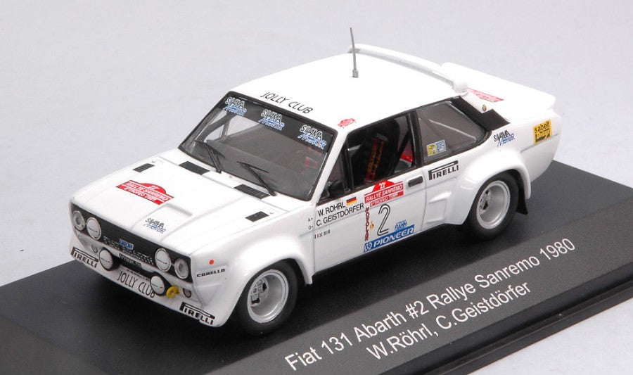 Fiat 131 Abarth N.2 Rally San Remo 1980 W.ROHRL-C.GEISTDORFER – CMR Classic Model Replicars 1:43