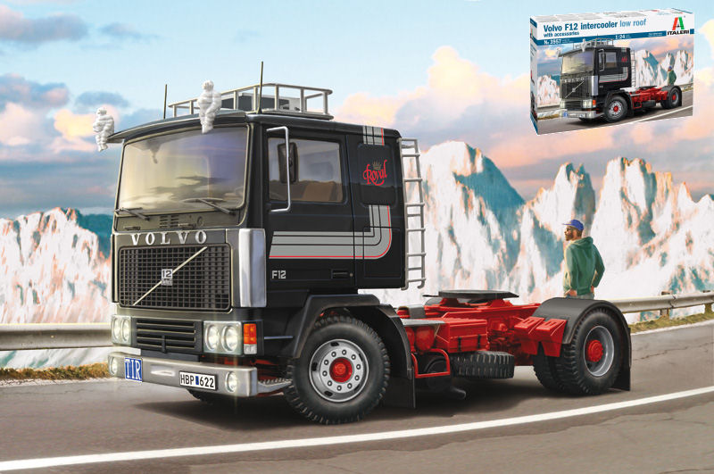 Volvo F-12 Intercooler Low Roof W/accessories Kit – Italeri 1:24