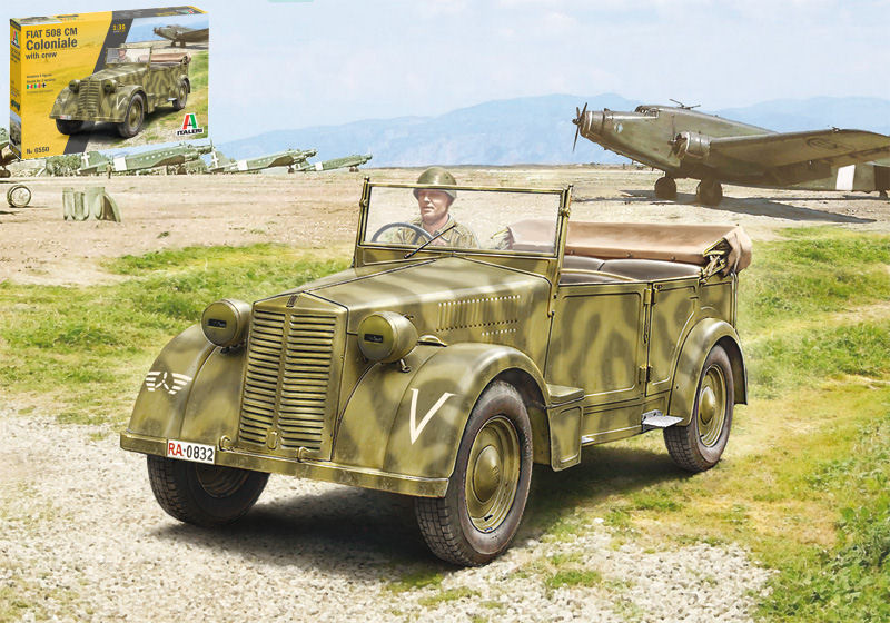 Fiat 508 Cm Coloniale With Crew Kit – Italeri 1:35