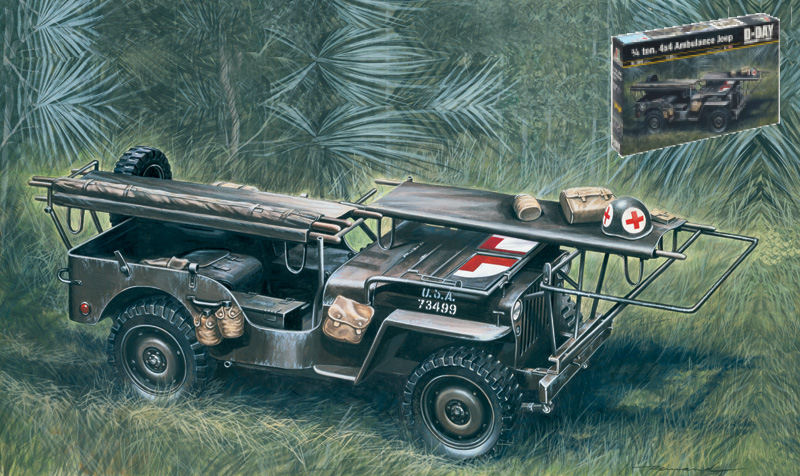 Ambulance Jeep 1/4 Ton 4X4 Kit 1:35 – Italeri