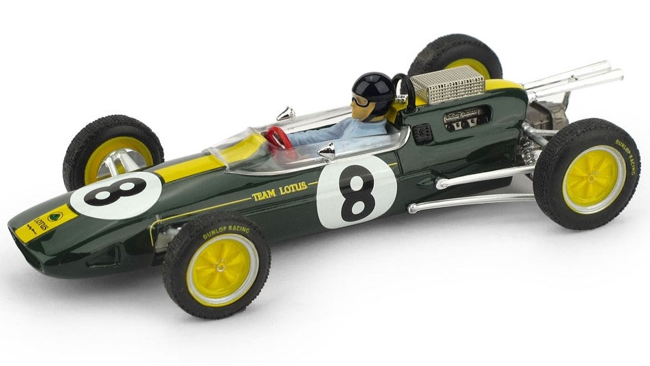 Lotus 25 J.CLARK 1963 N.8 Winner Italia GP World Champion + Pilota – Brumm 1:43
