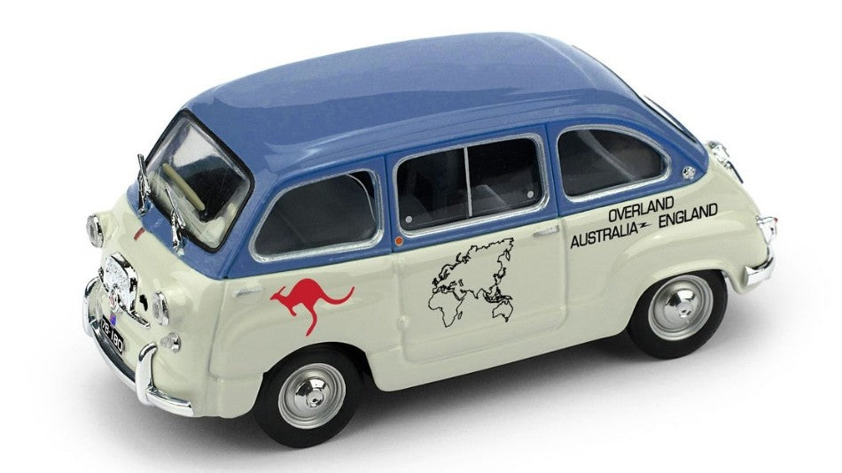Fiat 600D Multipla Australia-inghilterra Overland 1969 (LIM.250) – Brumm 1:43