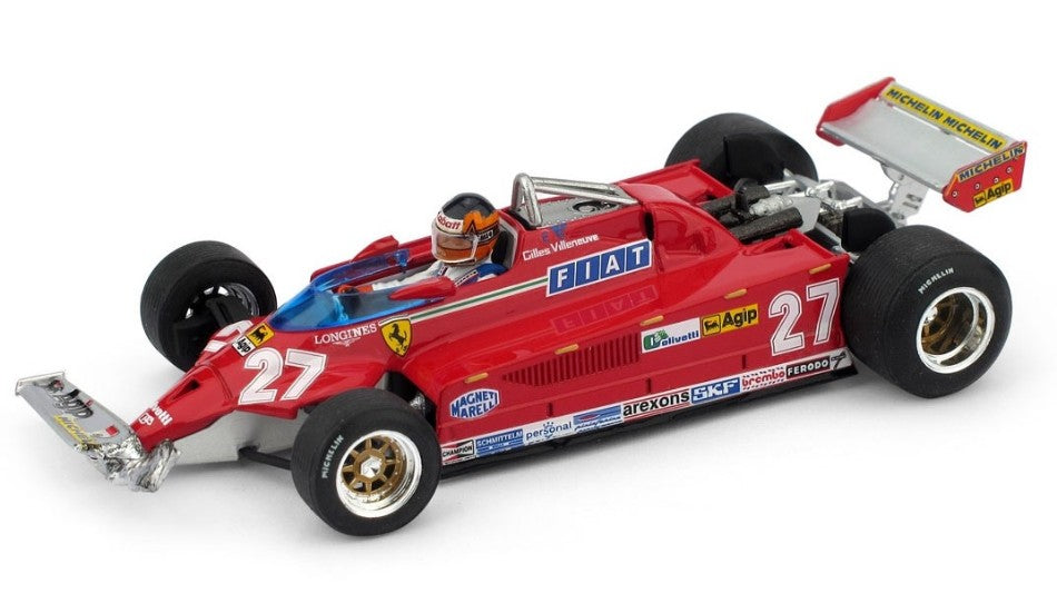 Ferrari 126 Ck Gilles Villeneuve 1981 Canada GP 39mo-54mo Giro – Brumm 1:43