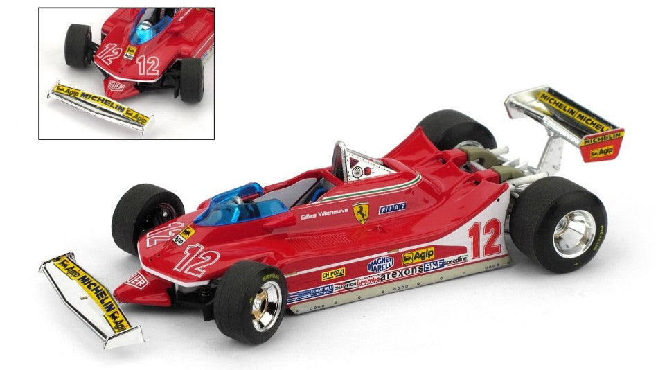 Ferrari 312 T4 G.VILLENEUVE 1979 N.12 2nd France GP Ruote Sterzanti – Brumm 1:43