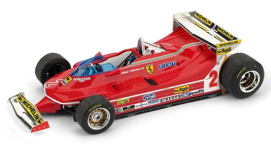 Ferrari 312 T5 Gilles Villeneuve 1980 N.2 5th Monaco GP – Brumm 1:43