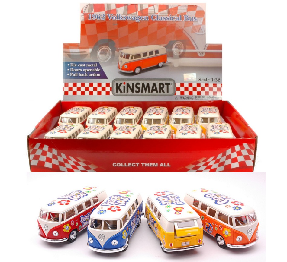 VW Samba Bus "flower Power" Cm 12 – Kinsmart 1:32
