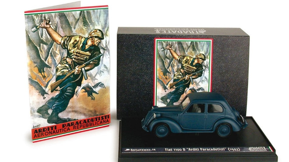 Fiat 1100 1959 60mo Anniversario Arditi Paracadutisti 1943-2003 – Brumm 1:43