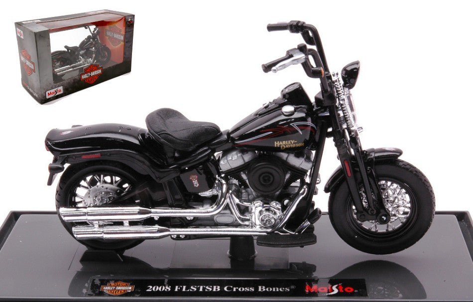 Harley Davidson Flstsb Cross Bones 2008 nero 1:18 – Maisto
