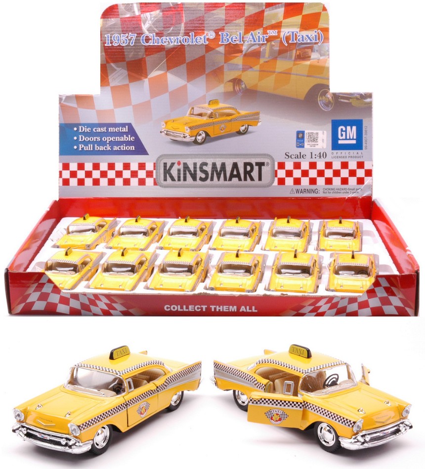 Chevrolet Bel Air 1957 Taxi Cm 12 (5360D) – Kinsmart 1:40