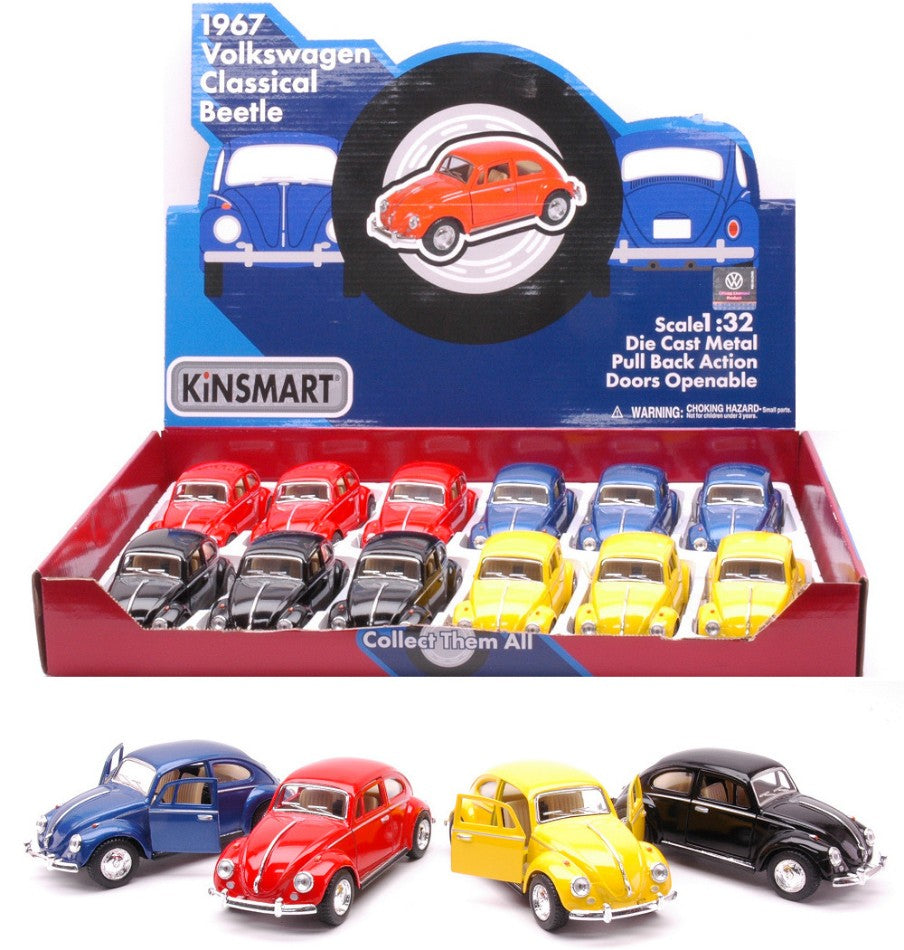 VW Classical Beetle 1967 Col.ass.cm 12 (5057D) – Kinsmart 1:32