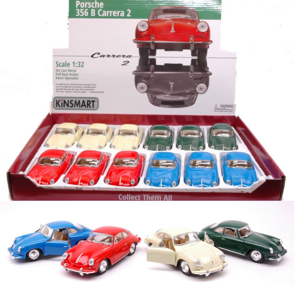 Porsche 356 B Carrera 2 Cm 12 Col.ass. – Kinsmart 1:32