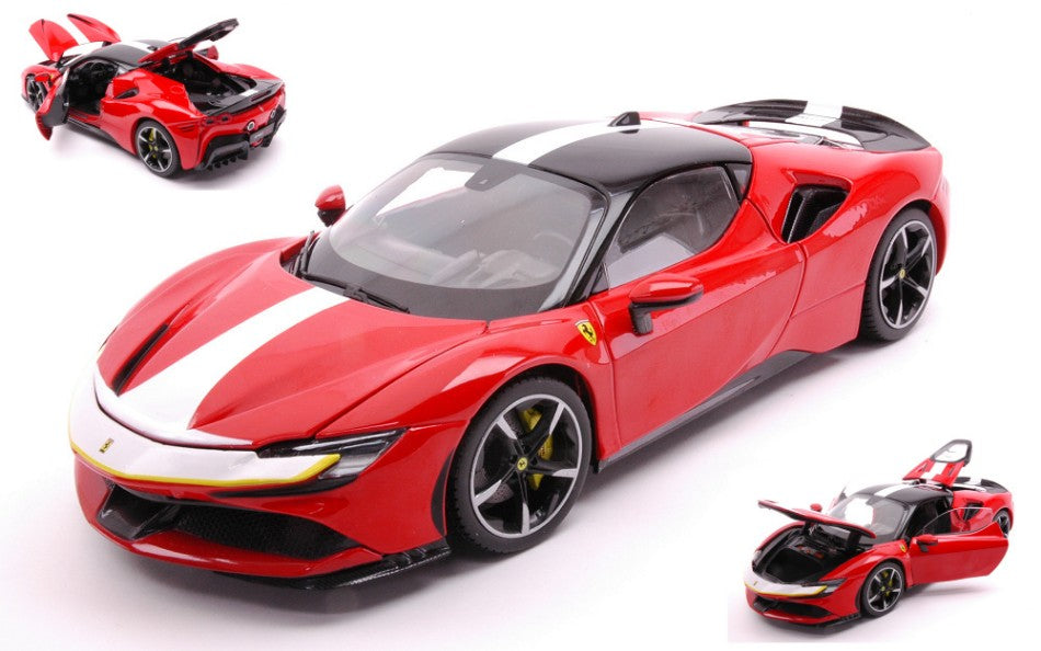 Ferrari SF90 Stradale Assetto Fiorano Red/white Signature – Burago 1:18