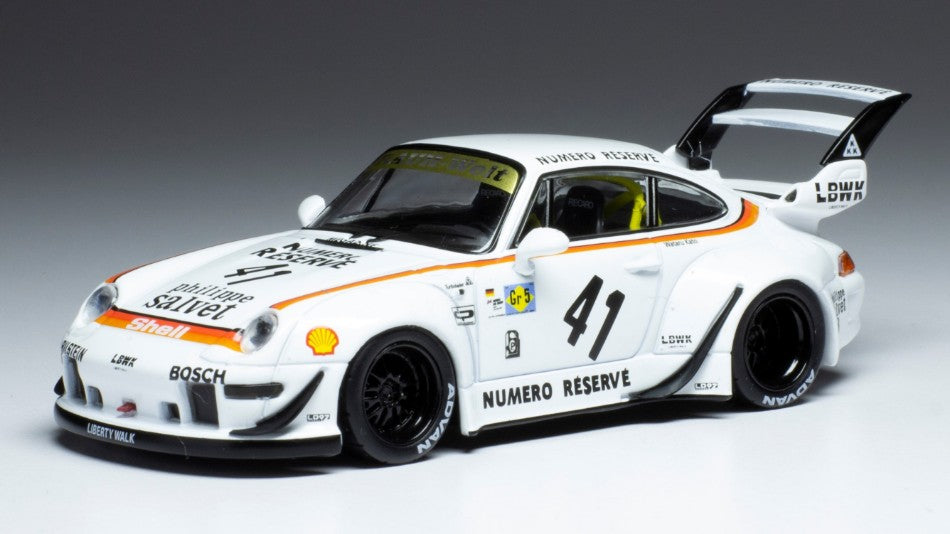 Porsche RWB 993 Lbwk White/decals – Ixo Model 1:43
