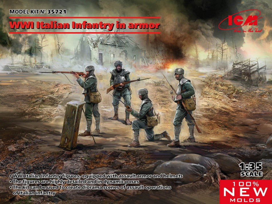 Wwi Italian Infantry In Armor Kit – ICM 1:35