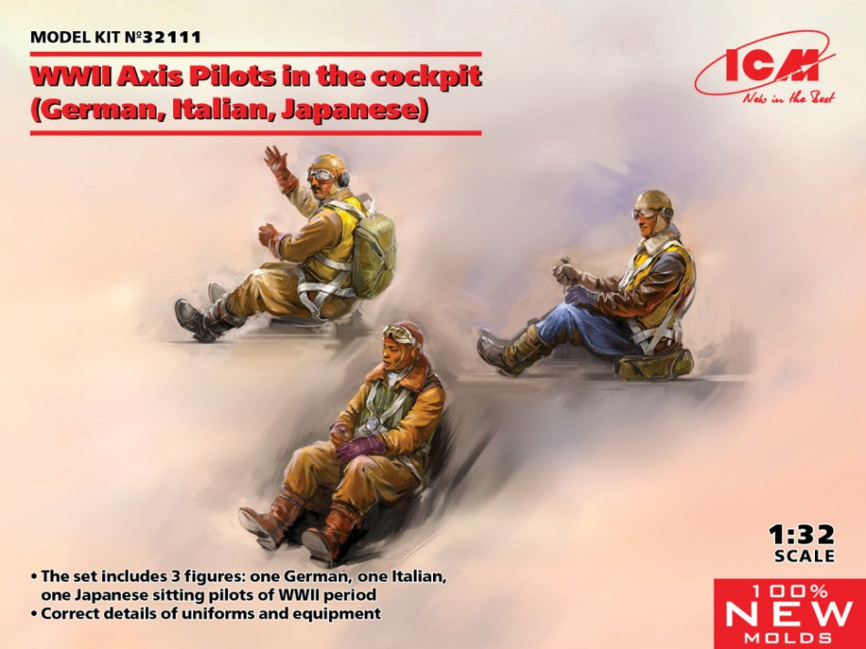Axis Pilots In The Cockpit (german, Italian, Japanese) Kit – ICM 1:32