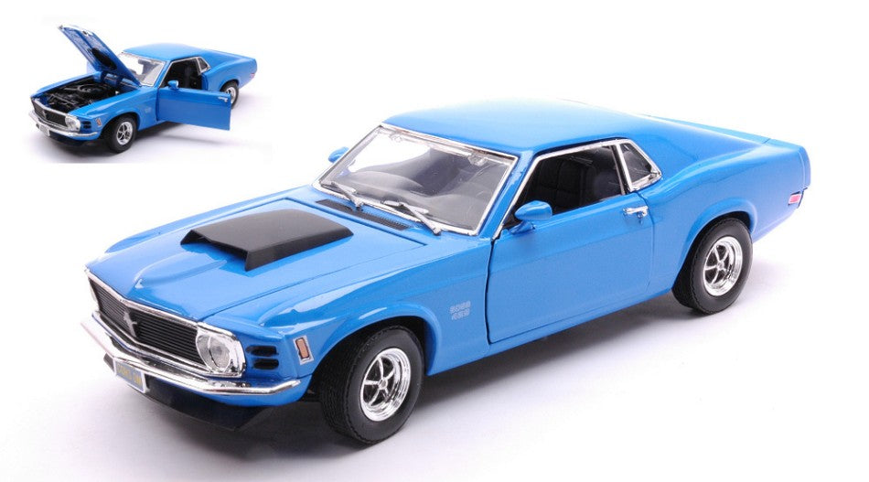 Ford Mustang Boss 429 1970 Blue – MotorMax 1:18