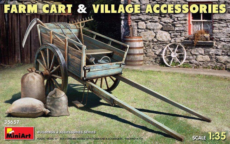 Farm Cart & Village Accessoires Kit – Miniart 1:35