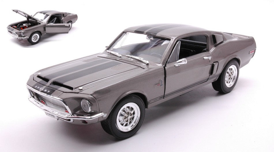 Shelby Mustang GT-500KR Tungsten Grey With Black Stripes – Lucky Die Cast 1:18