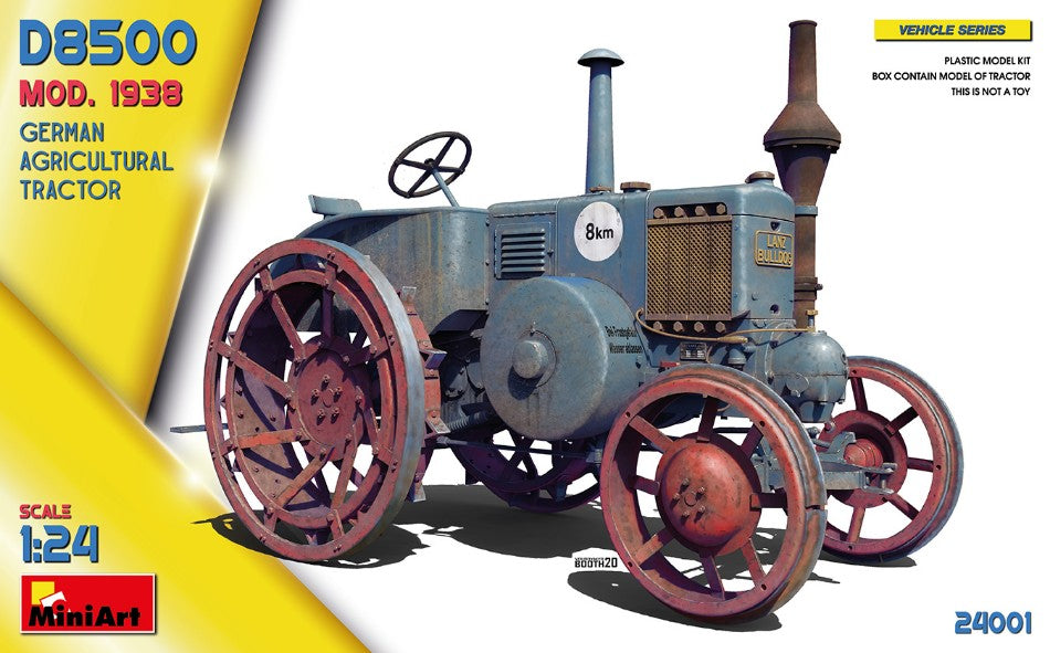 German Agricultural Tractor D8500 MOD.1938 Kit – Miniart 1:24