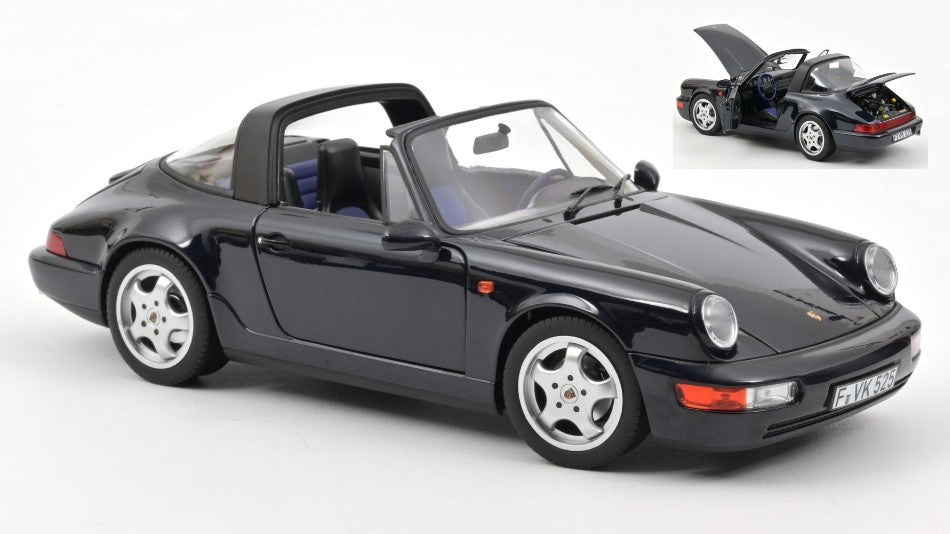 Porsche 911 Carrera 4 Targa 1991 blu Metallic 1:18 – Norev