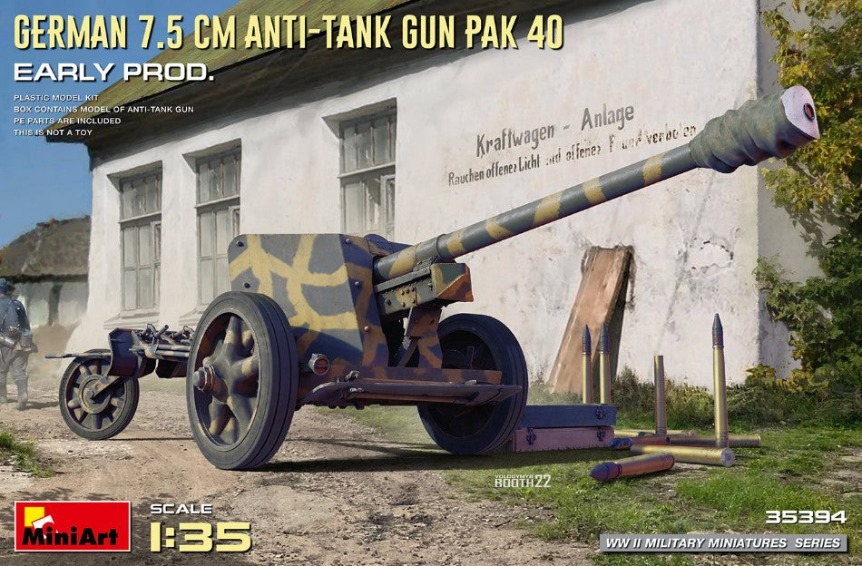 German 7,5 Cm Anti-tank Gun Pak 40 Kit – Miniart 1:35