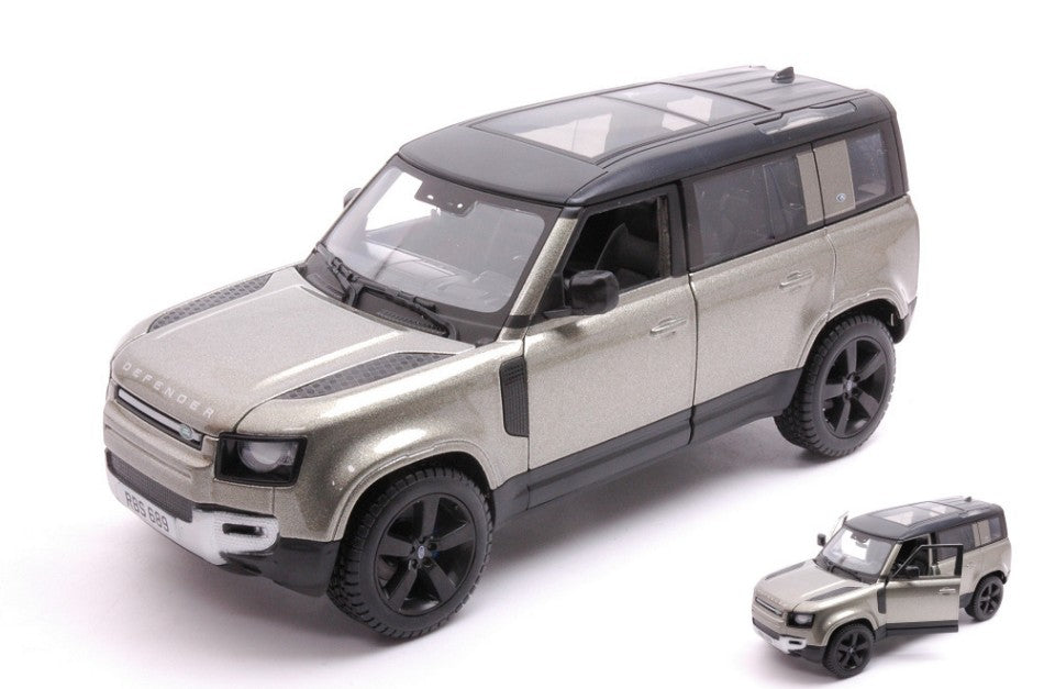 Land Rover Defender 110 2022 Green Metallic – Burago 1:24