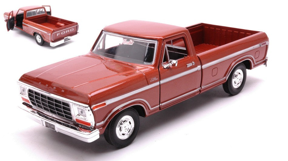 Ford F-150 Pick-up Custom 1979 Brown Metallic – MotorMax 1:24