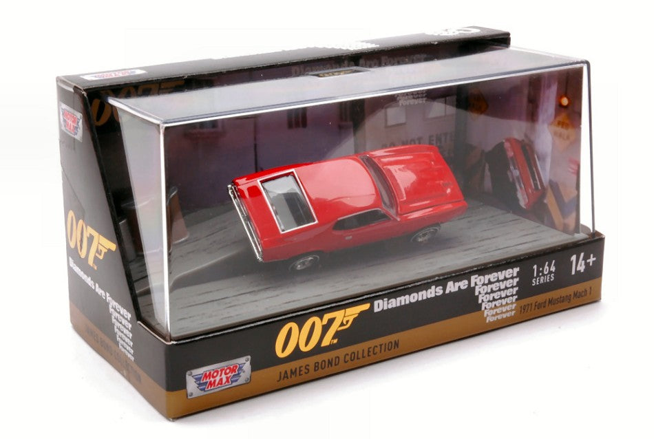 Ford Mustang Mach "james Bond-diamonds Are Forever" 1971 Red – MotorMax 1:64