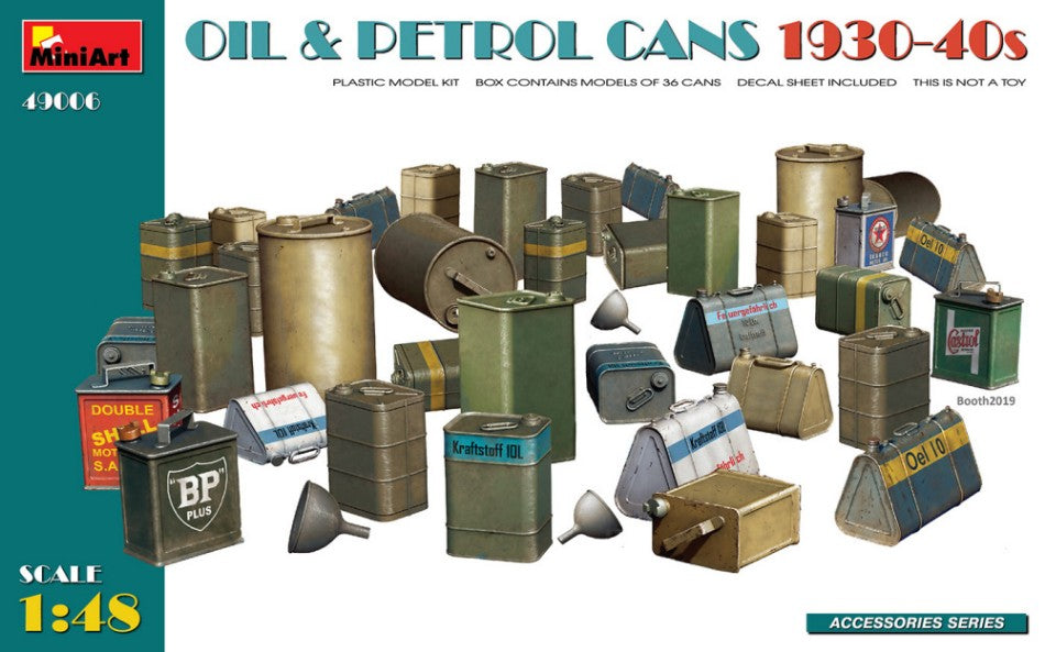 Oil & Petrol Cans 1930-40s Kit – Miniart 1:48