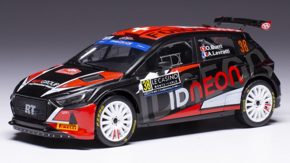 Hyundai i20 N WRC2 N.38 Rally Monte Carlo 2023 Burri/levratti – Ixo Model 1:43